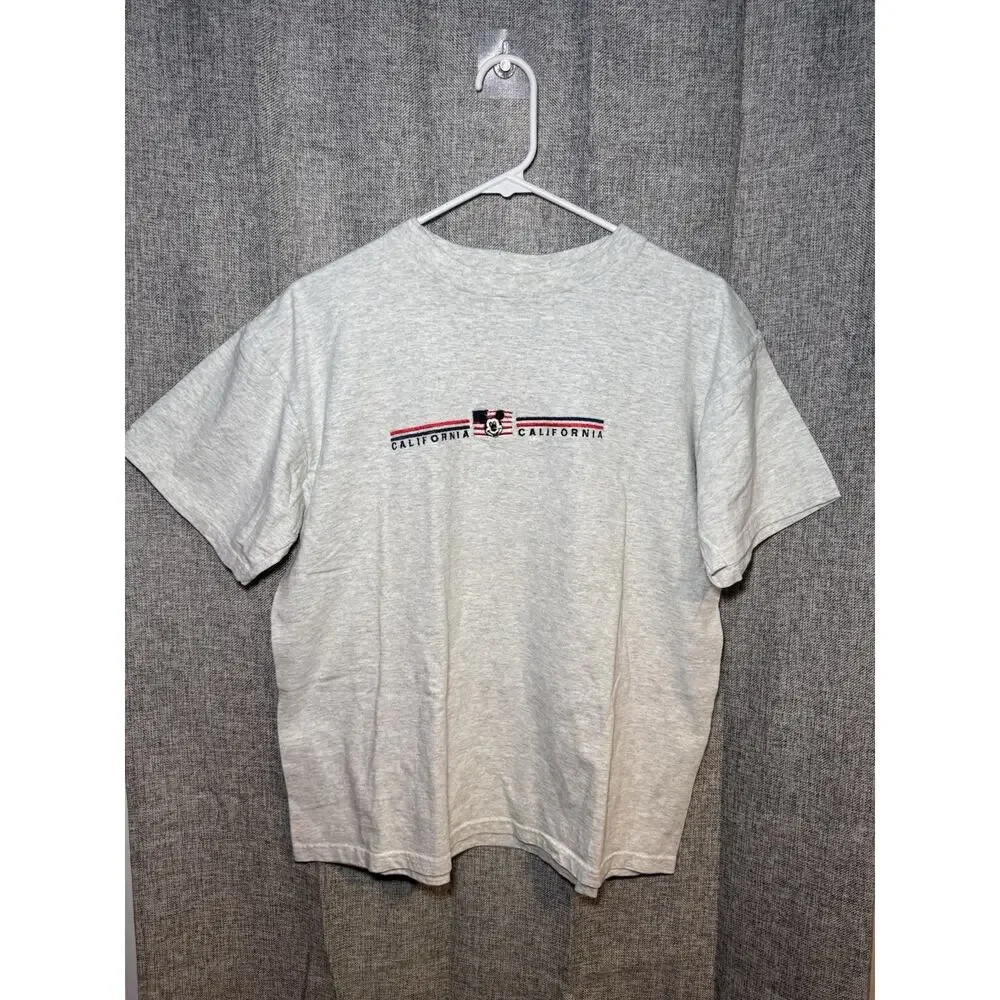 Vintage Disney Mickey Mouse California Shirt - Gray Size Large - Flag - Picture 1 of 8